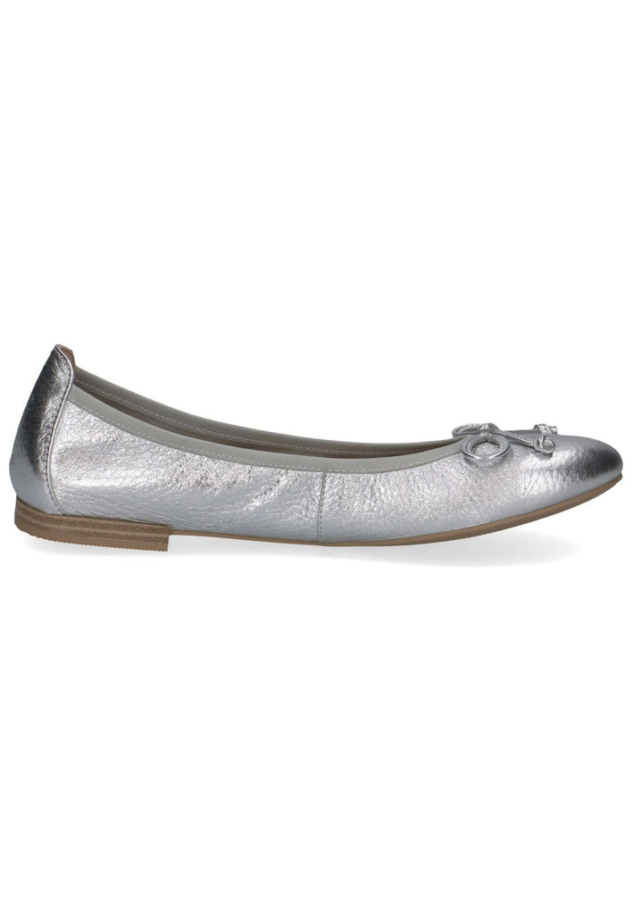 Caprice Ballerinas Leder Silber