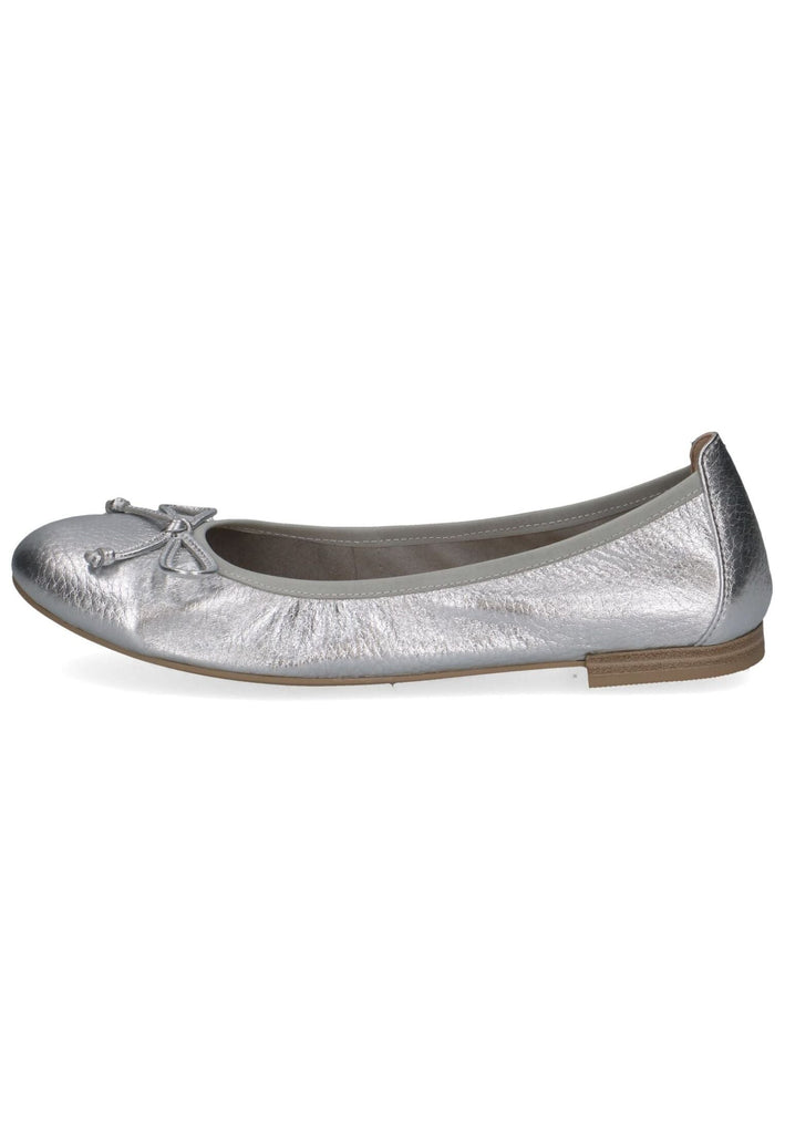 Caprice Ballerinas Leder Silber