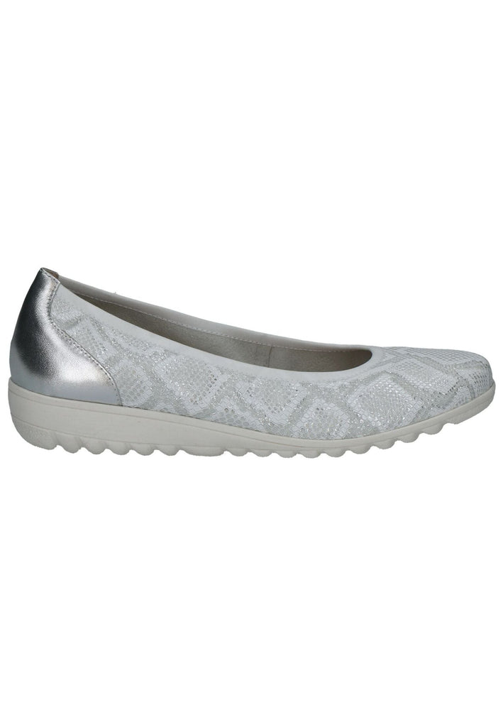 Caprice Ballerinas Leder Silber