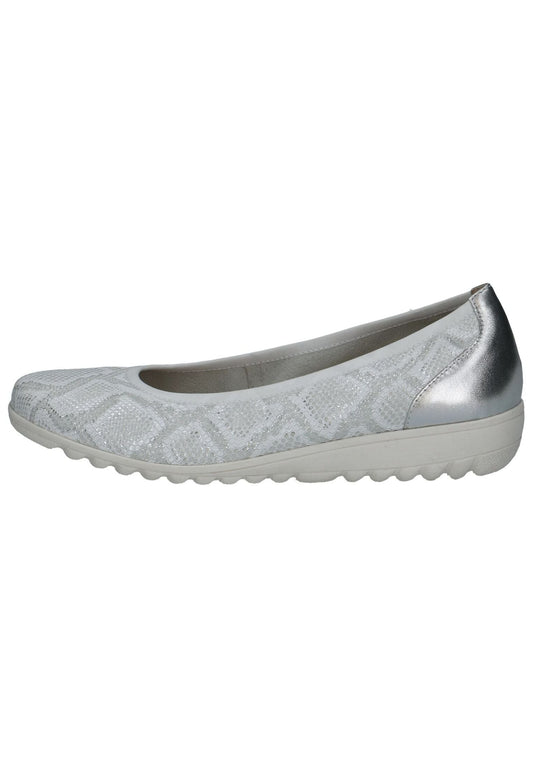 Caprice Ballerinas Leder Silber