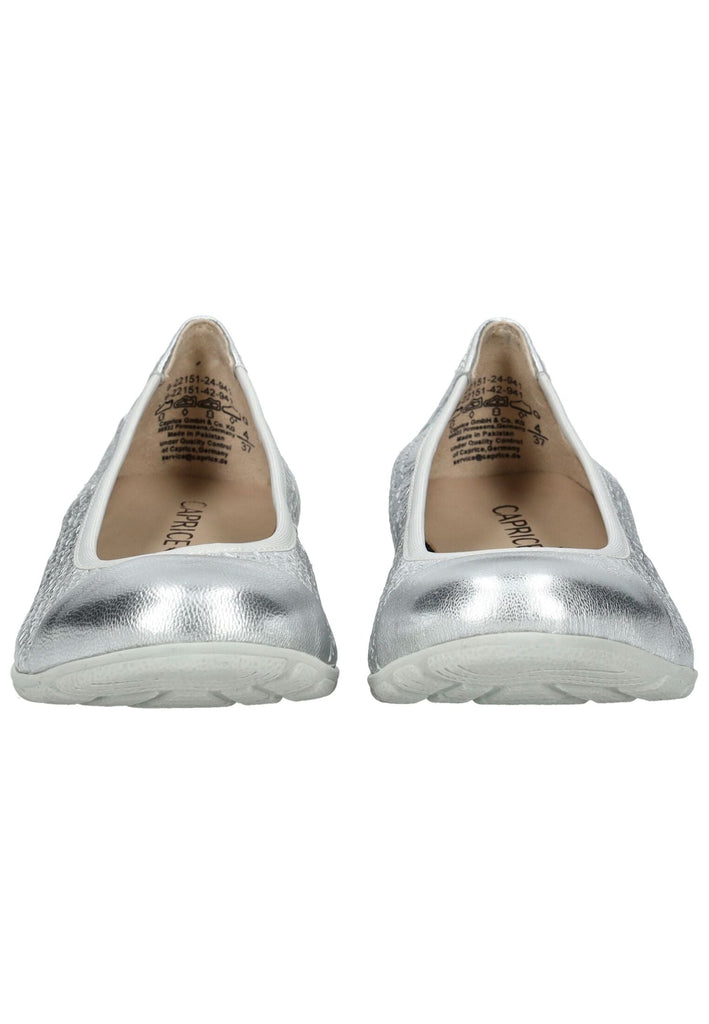 Caprice Ballerinas Leder Silber
