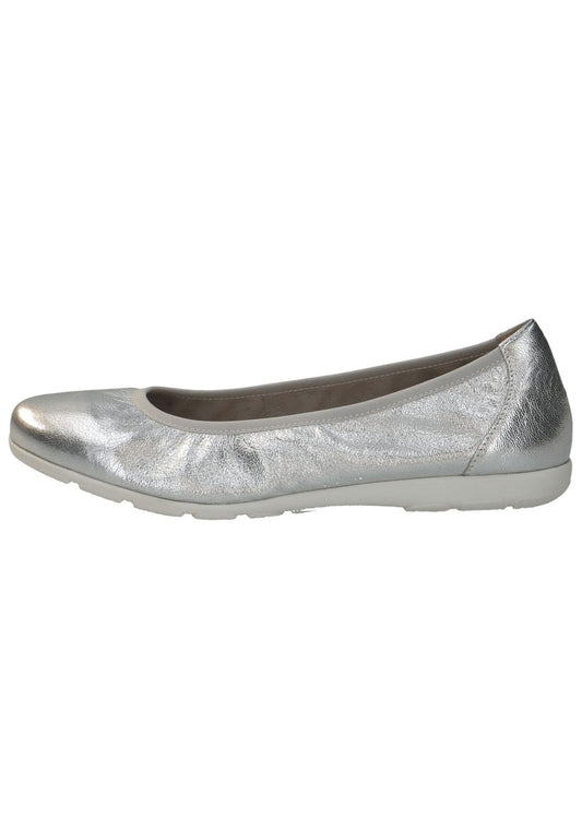 Caprice Ballerinas Leder Silber