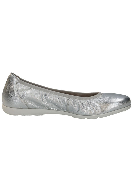 Caprice Ballerinas Leder Silber