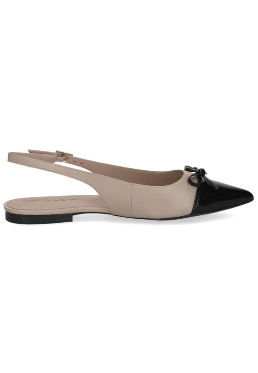 Caprice Ballerinas Leder/Synthetik Beige/Schwarz