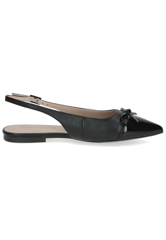 Caprice Ballerinas Leder/Synthetik Schwarz