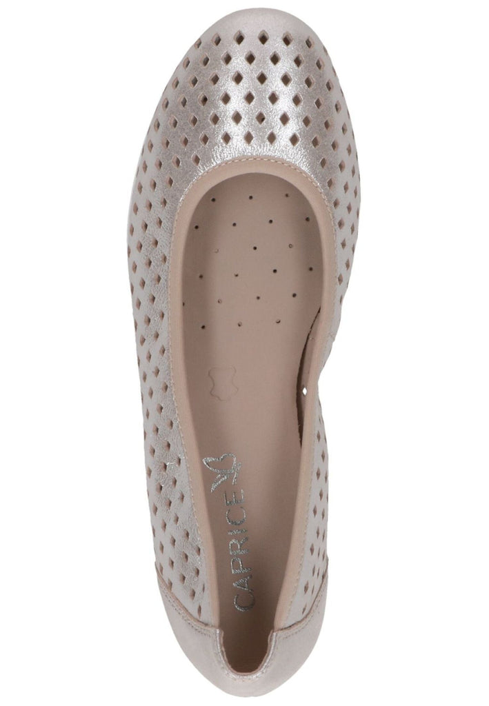 Caprice Ballerinas Leder Taupe