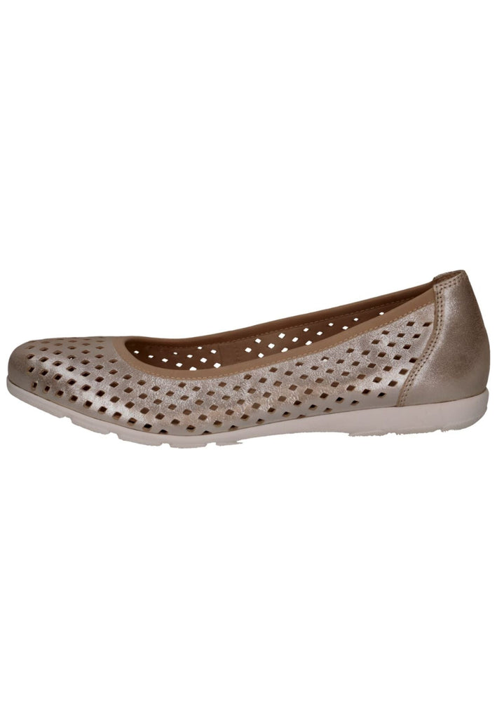 Caprice Ballerinas Leder Taupe