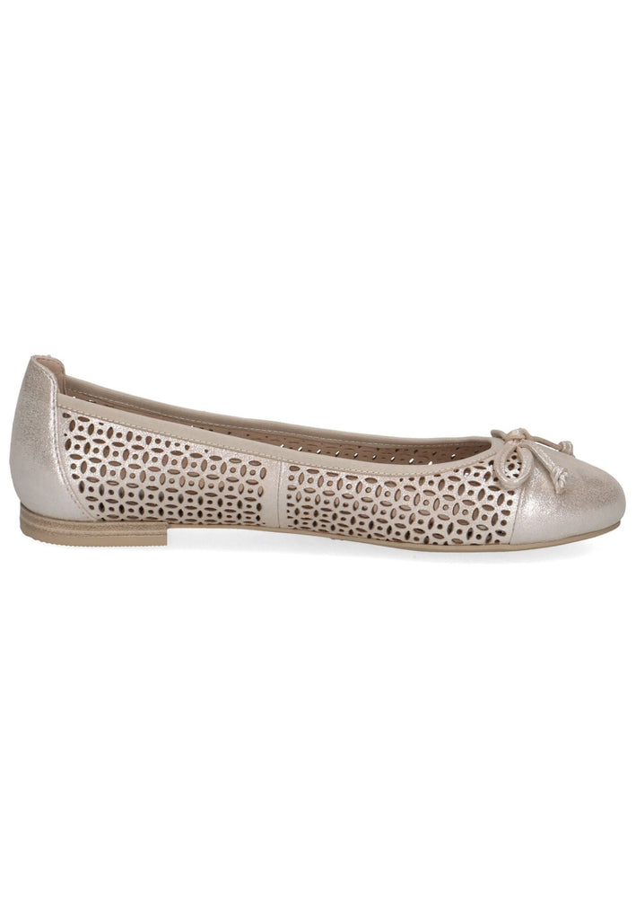 Caprice Ballerinas Leder Taupe