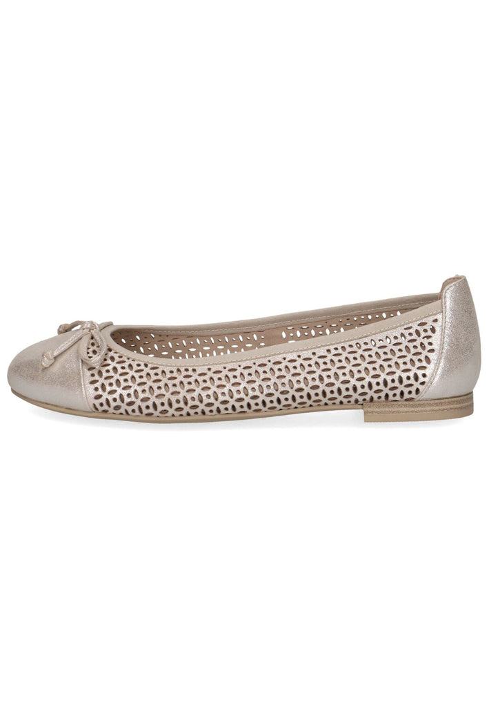 Caprice Ballerinas Leder Taupe