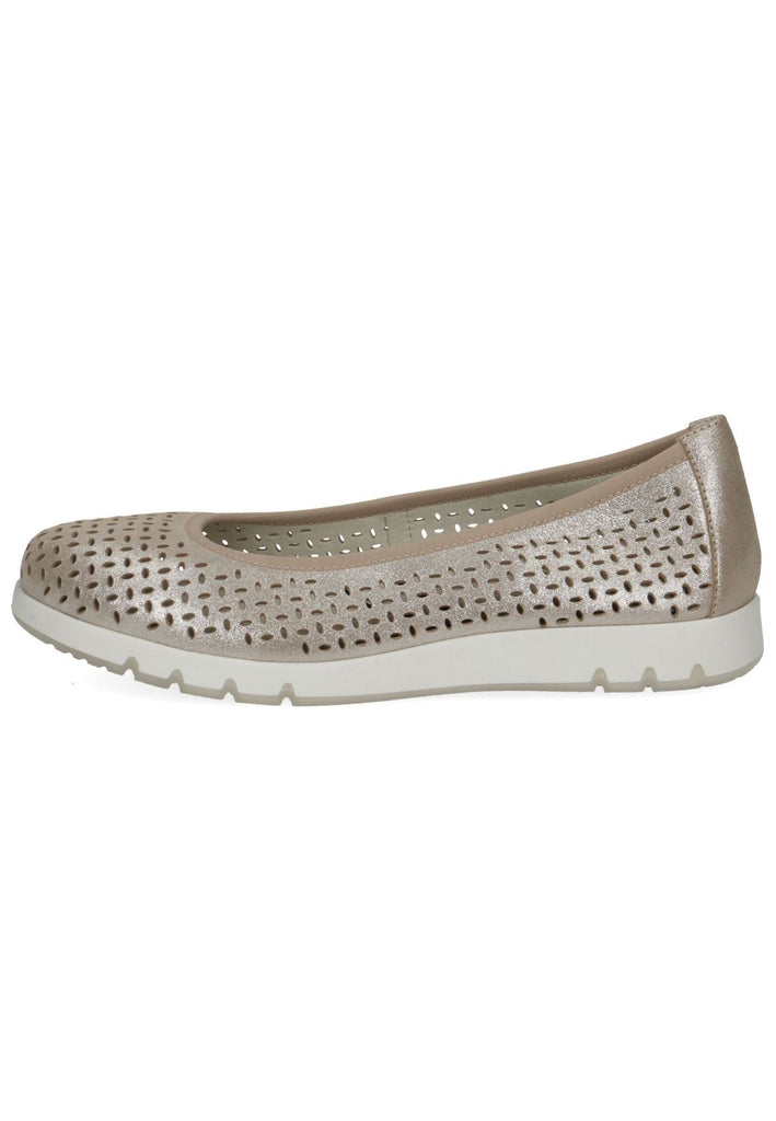 Caprice Ballerinas Leder Taupe