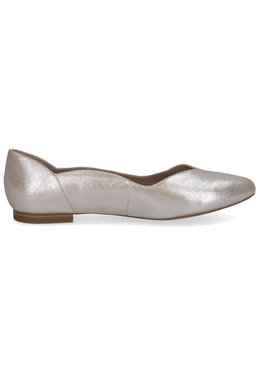 Caprice Ballerinas Leder Taupe