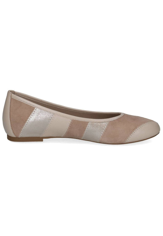 Caprice Ballerinas Leder Taupe