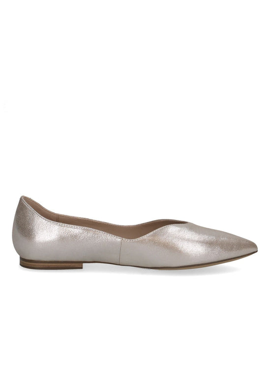 Caprice Ballerinas Leder Taupe