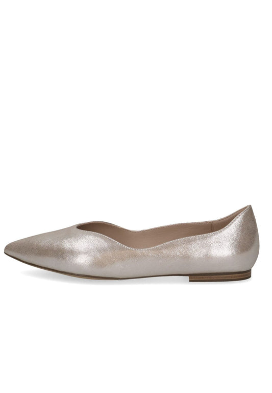 Caprice Ballerinas Leder Taupe