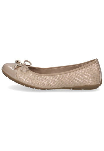 Caprice Ballerinas Leder/Textil Beige