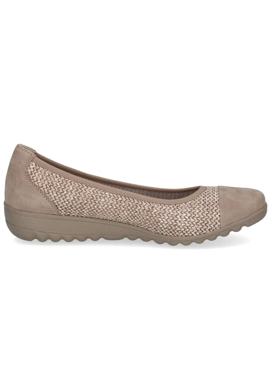 Caprice Ballerinas Leder/Textil Mud