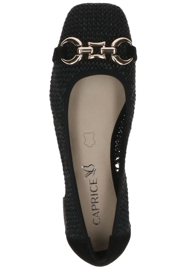 Caprice Ballerinas Leder/Textil Schwarz