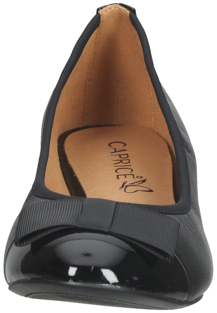 Caprice Ballerinas Leder/Textil Schwarz