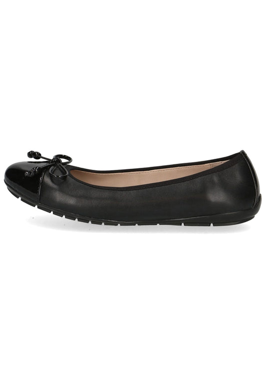 Caprice Ballerinas Leder/Textil Schwarz