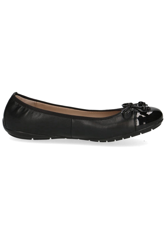 Caprice Ballerinas Leder/Textil Schwarz