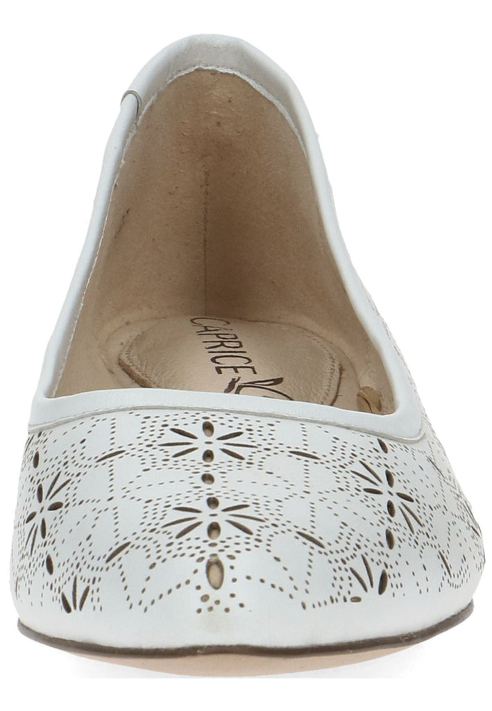 Caprice Ballerinas Leder/Textil Weiß