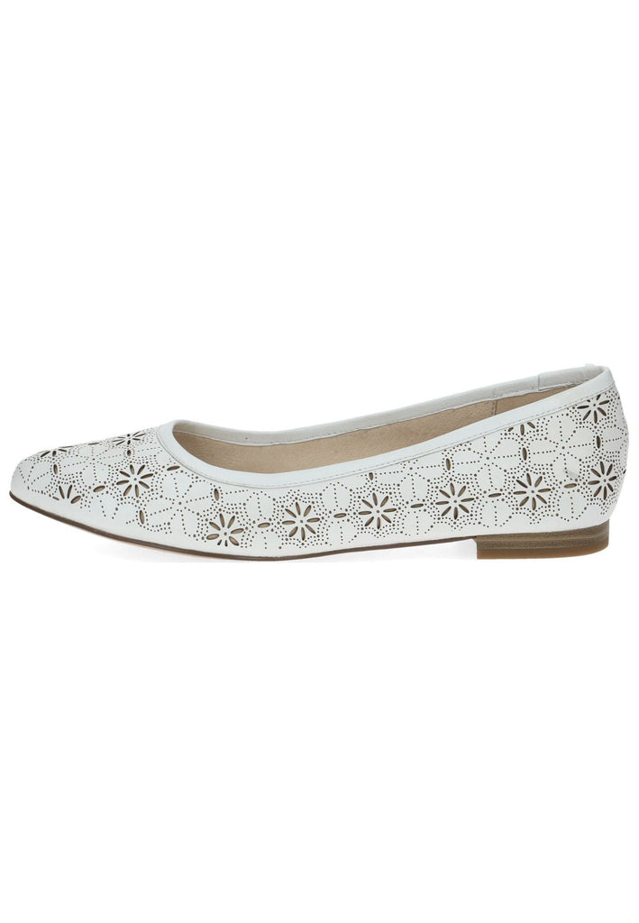 Caprice Ballerinas Leder/Textil Weiß