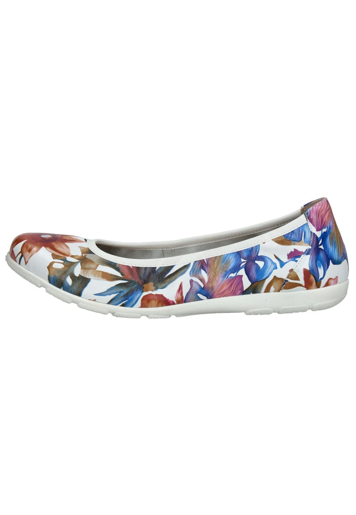 Caprice Ballerinas Leder Weiß/Blau