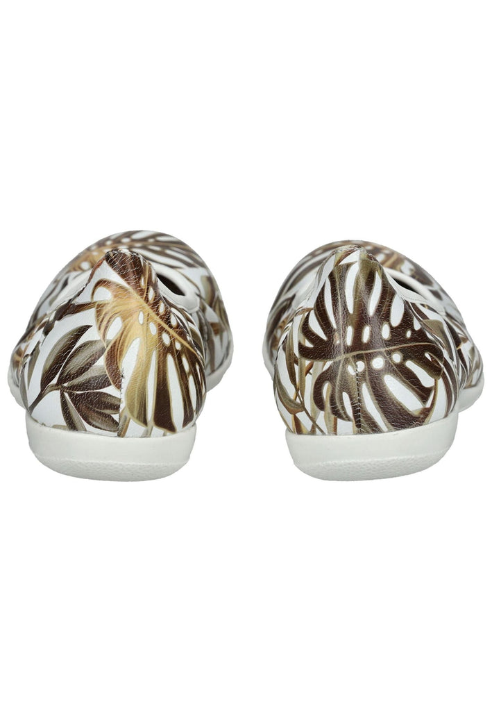 Caprice Ballerinas Leder Weiß/Braun