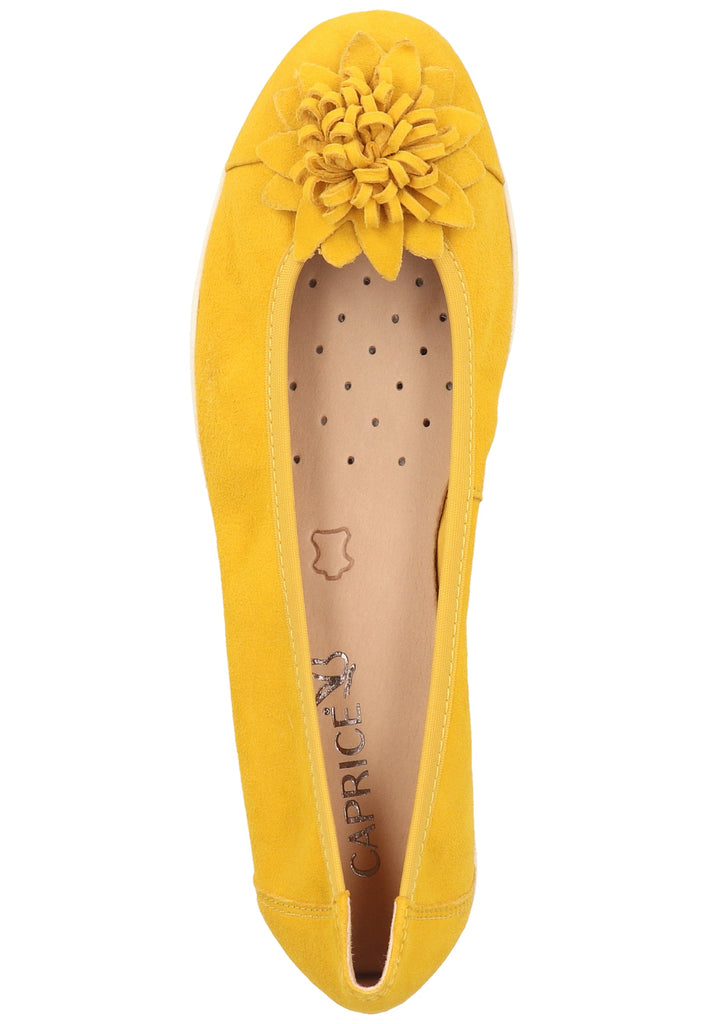 Caprice Ballerinas Leder Yellow