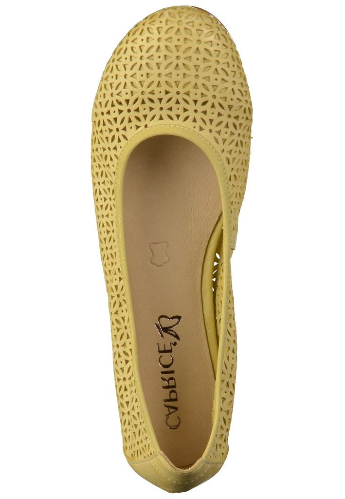 Caprice Ballerinas Nappaleder Gelb