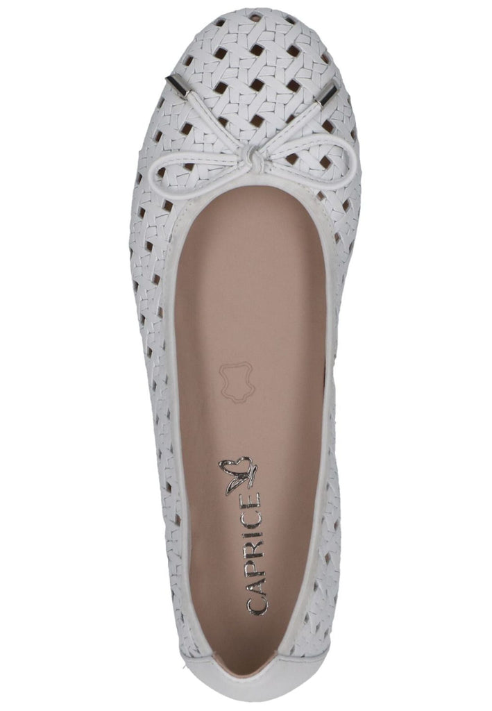 Caprice Ballerinas Nappaleder Weiß