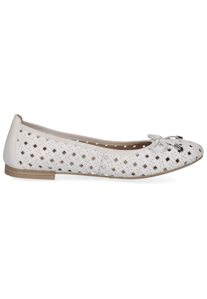 Caprice Ballerinas Nappaleder Weiß