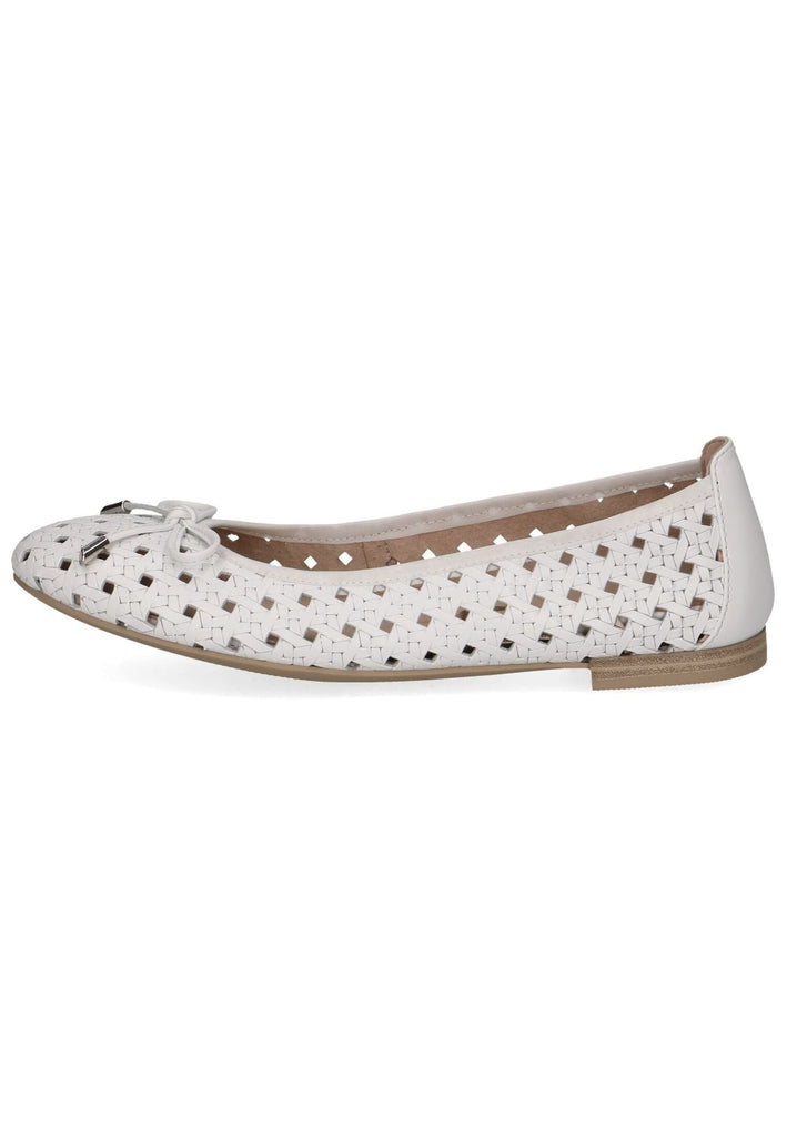 Caprice Ballerinas Nappaleder Weiß