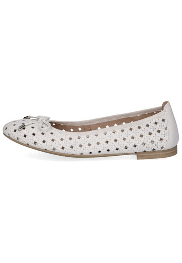 Caprice Ballerinas Nappaleder Weiß