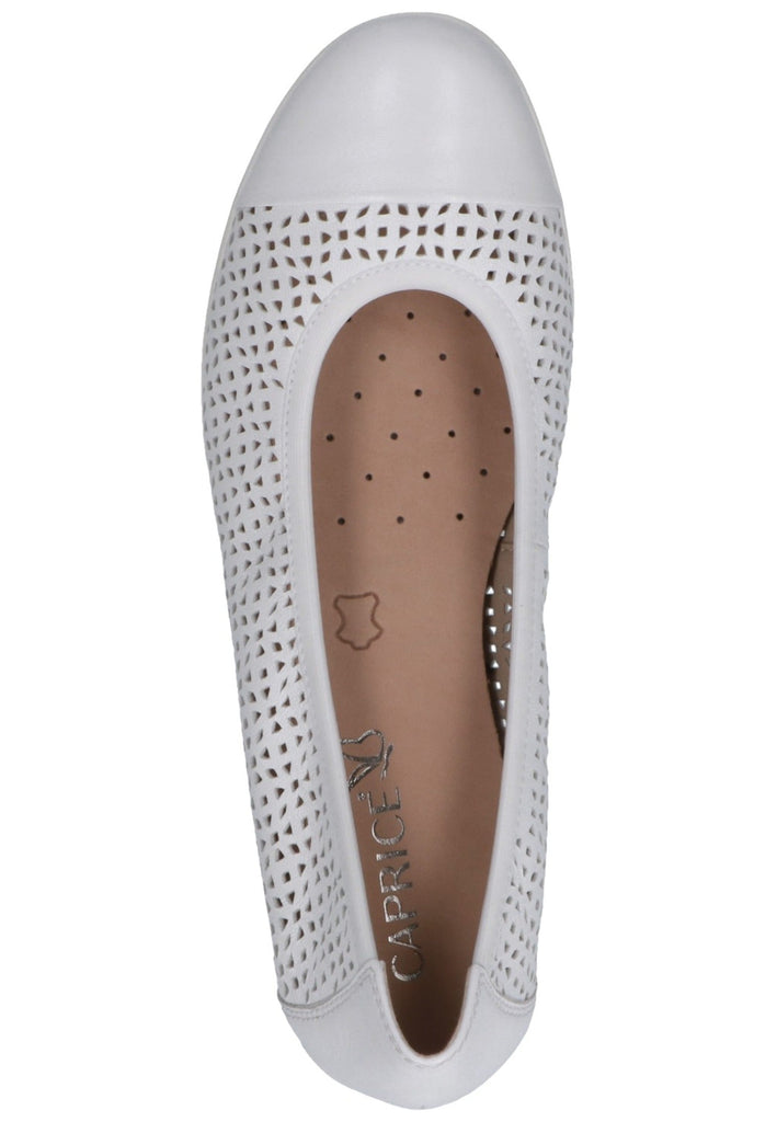 Caprice Ballerinas Nappaleder Weiß