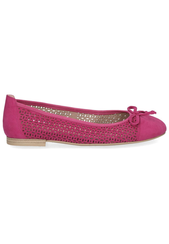 Caprice Ballerinas Veloursleder Fuchsia
