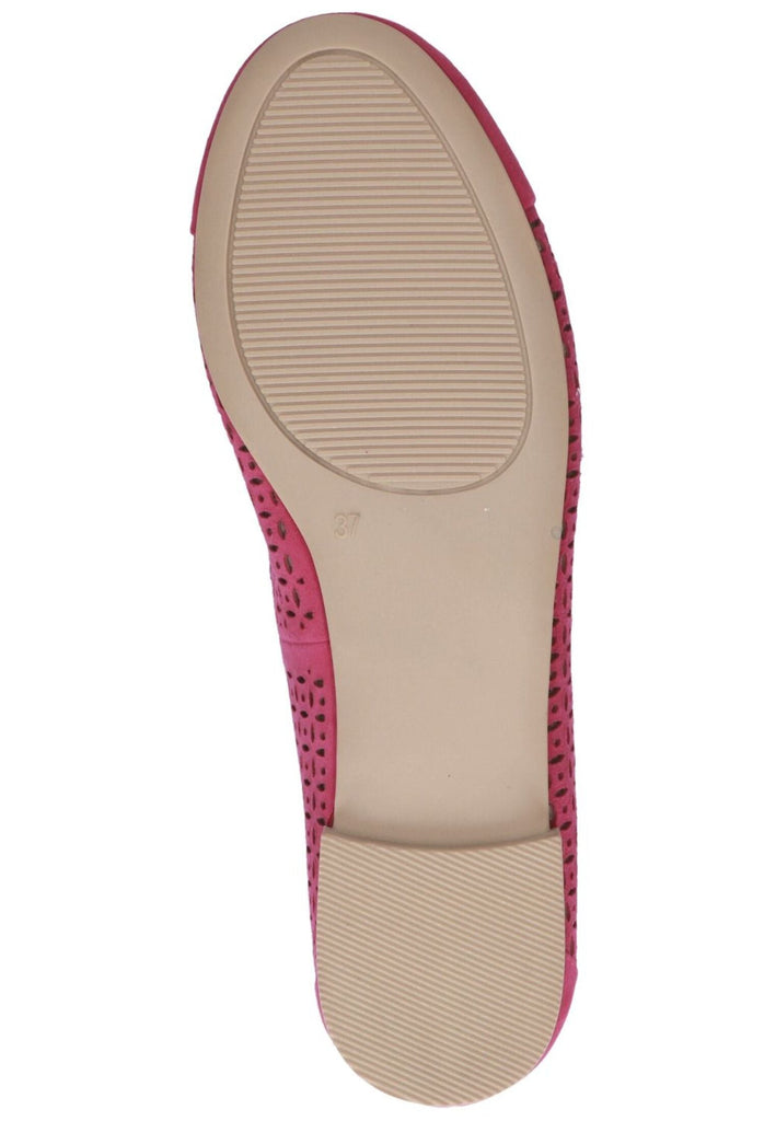 Caprice Ballerinas Veloursleder Fuchsia