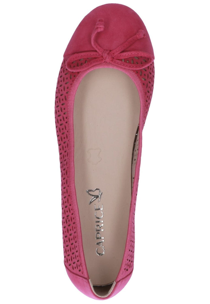Caprice Ballerinas Veloursleder Fuchsia