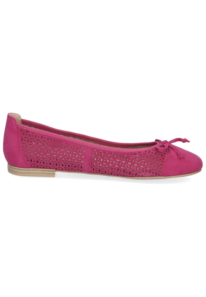 Caprice Ballerinas Veloursleder Fuchsia