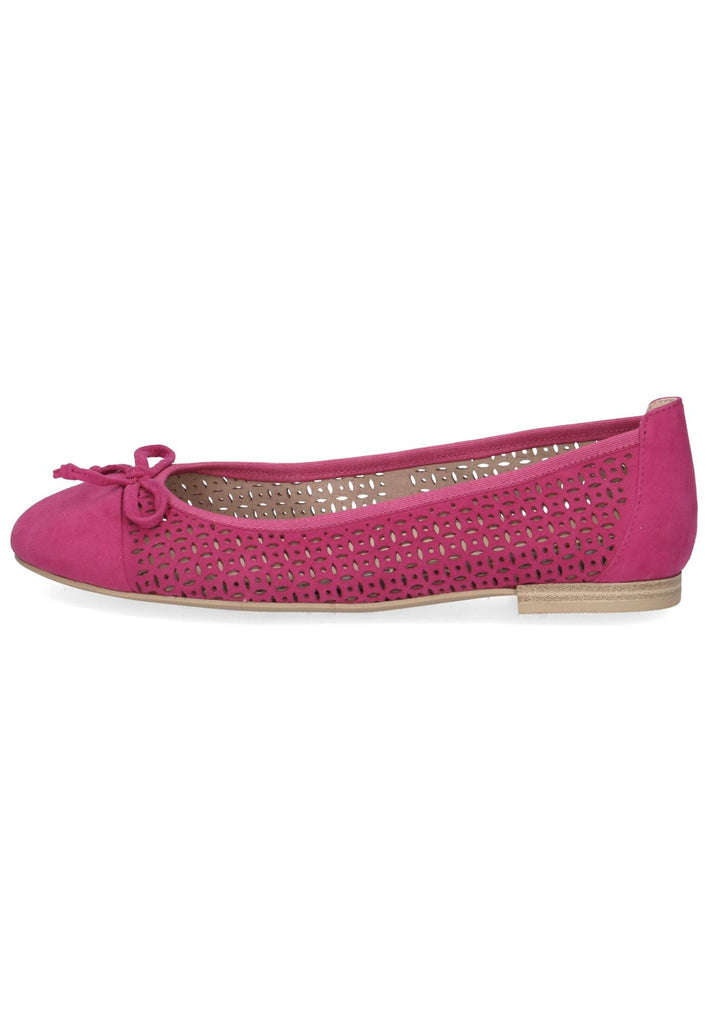 Caprice Ballerinas Veloursleder Fuchsia
