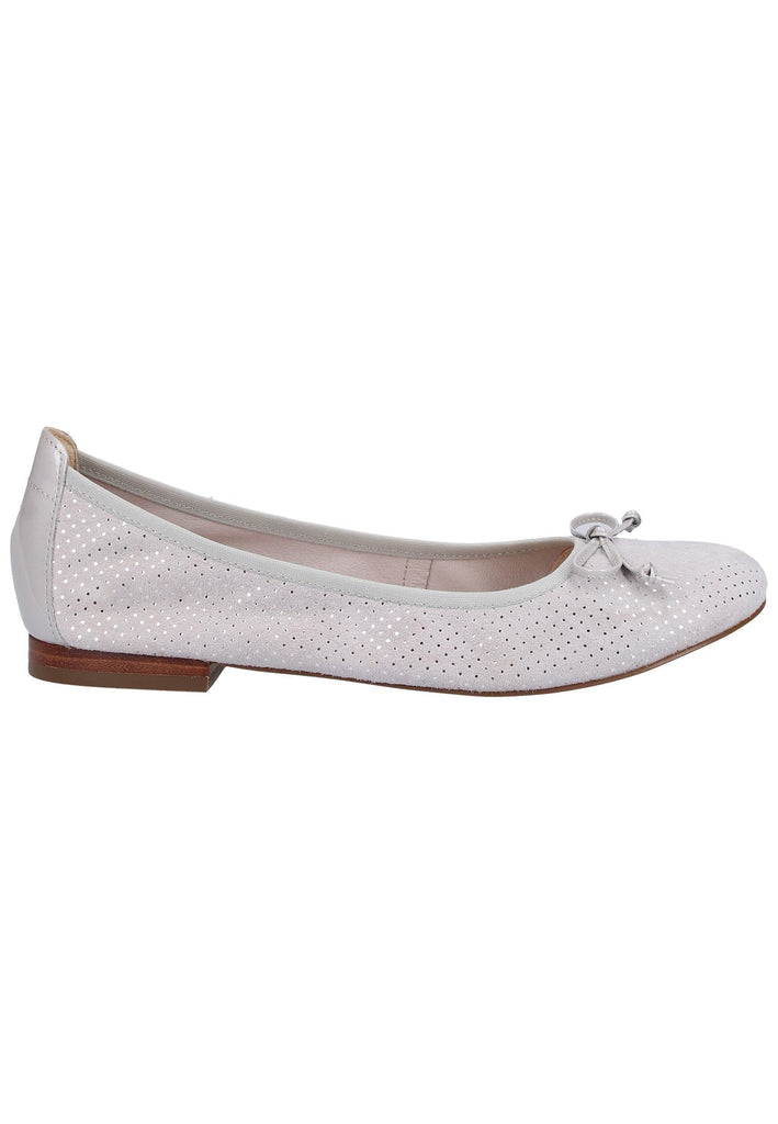 Caprice Ballerinas Veloursleder Hellgrau