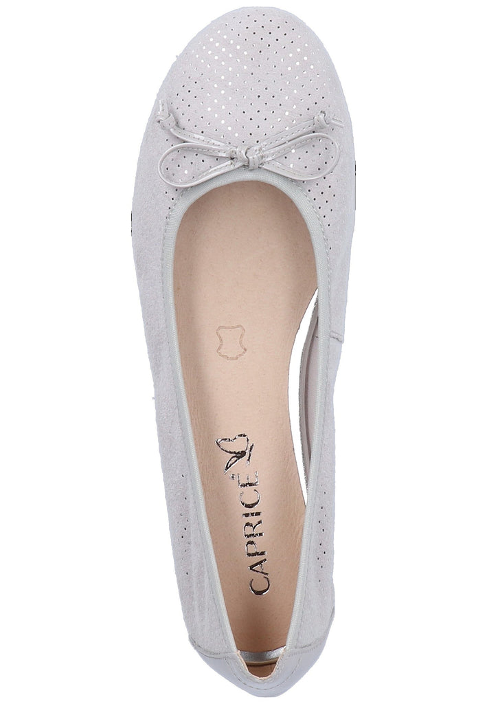 Caprice Ballerinas Veloursleder Hellgrau