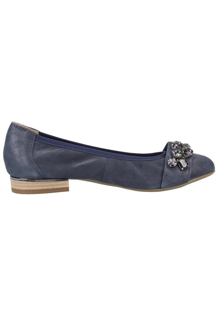 Caprice Ballerinas Veloursleder Navy