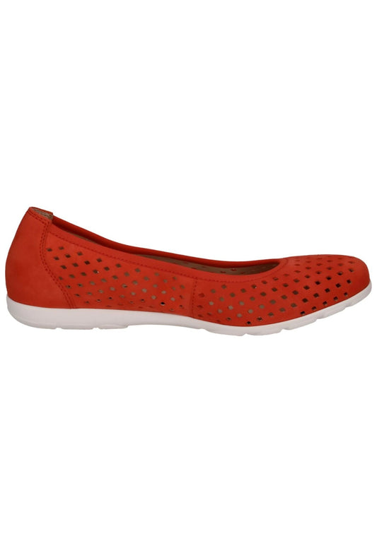 Caprice Ballerinas Veloursleder Orange