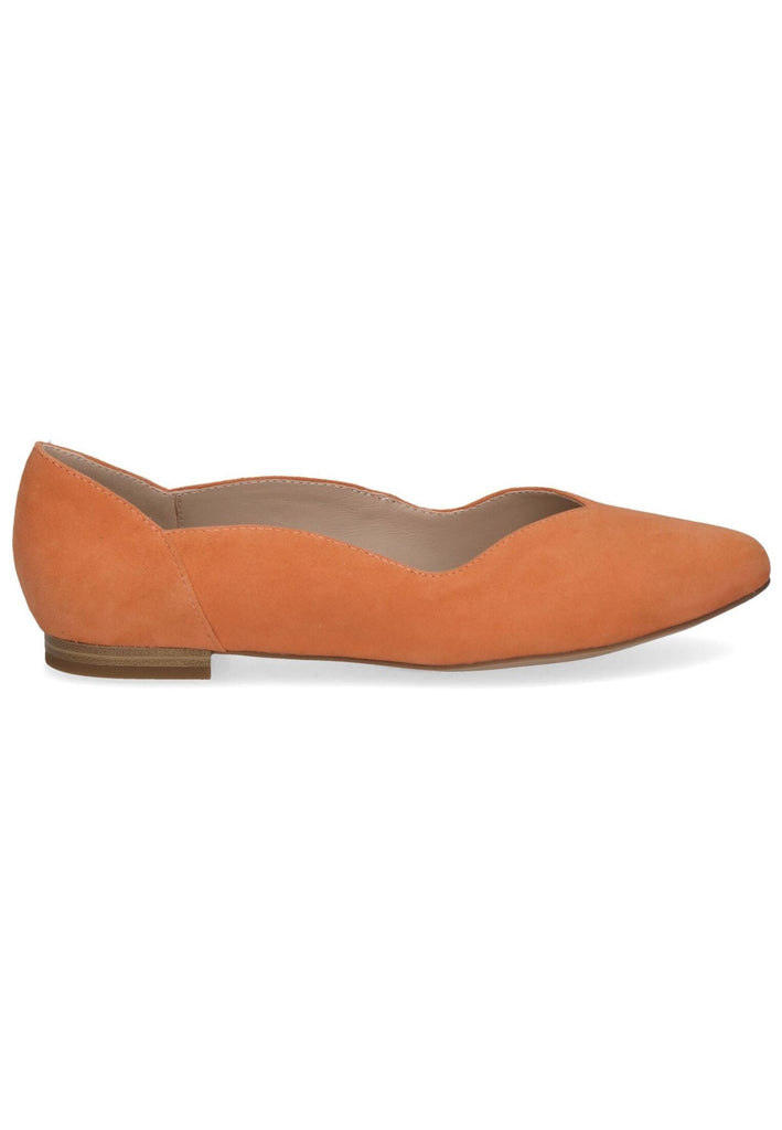 Caprice Ballerinas Veloursleder Orange
