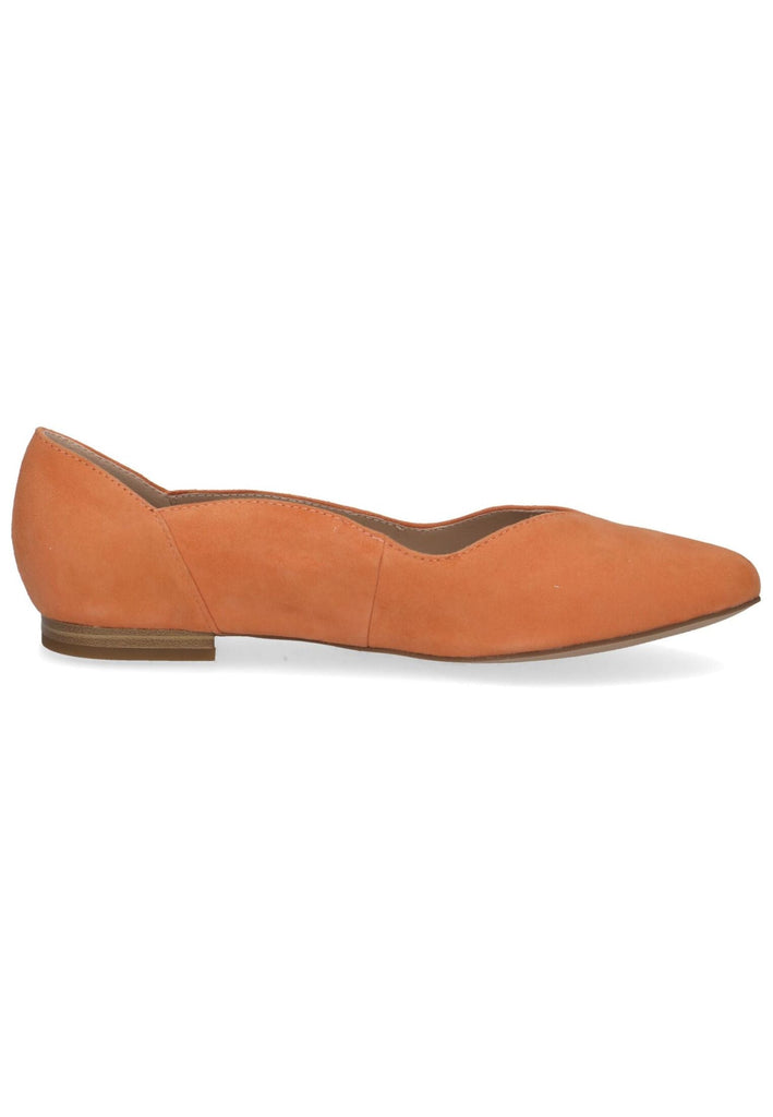Caprice Ballerinas Veloursleder Orange