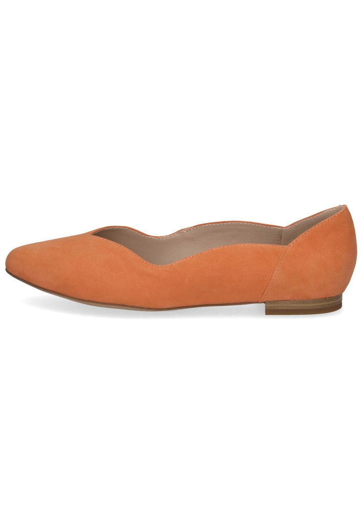 Caprice Ballerinas Veloursleder Orange