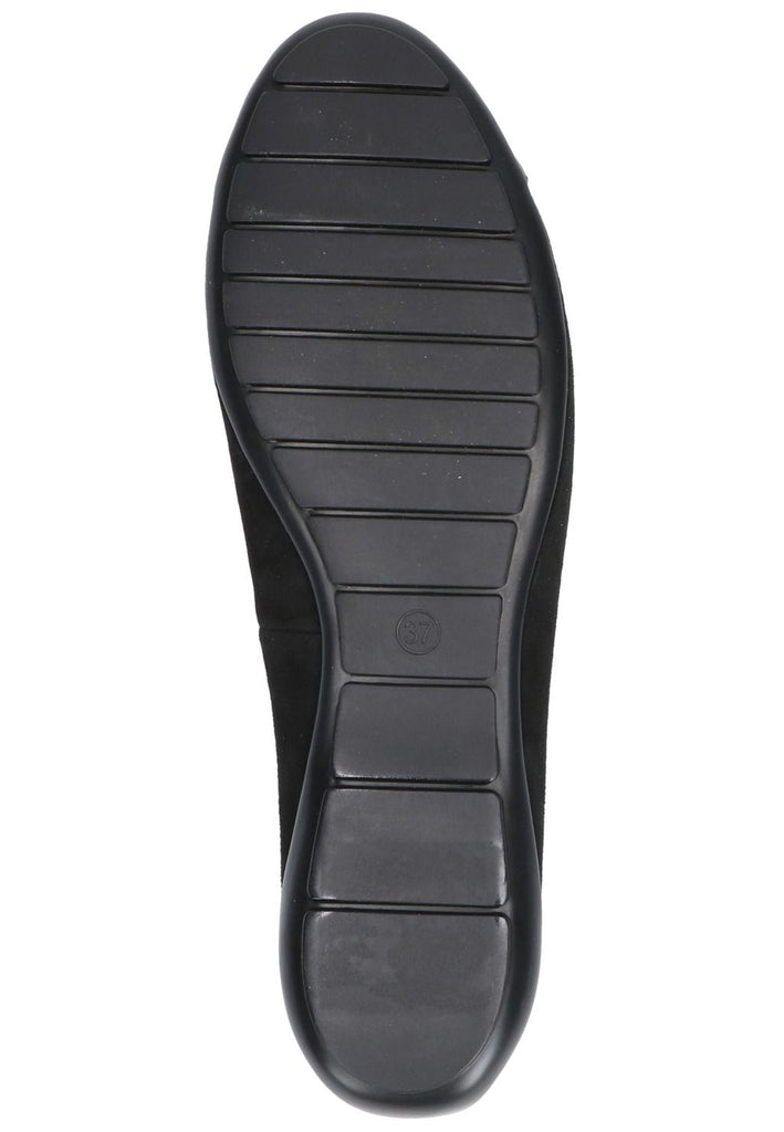 Caprice Ballerinas Veloursleder Schwarz