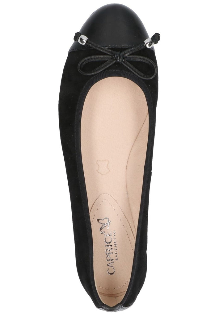 Caprice Ballerinas Veloursleder Schwarz