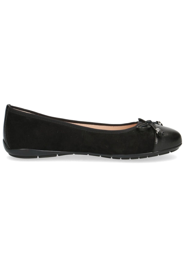Caprice Ballerinas Veloursleder Schwarz